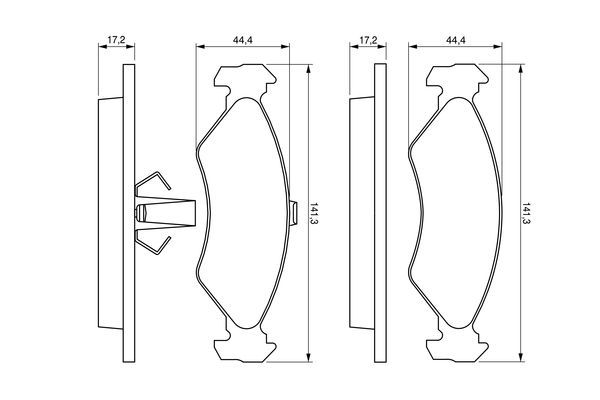 BOSCH PASTILLA DE FRENO - 986424416