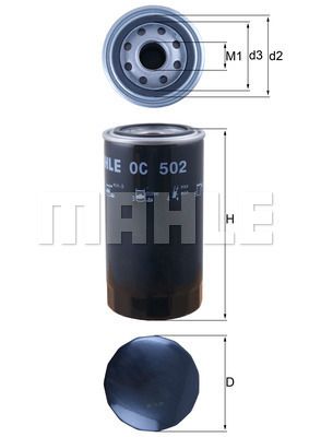 FILTRO DE ACEITE - OC502