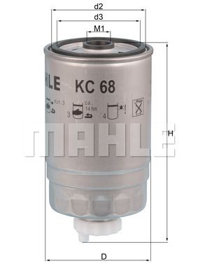 FILTRO DE COMBUSTIBLE - KC68