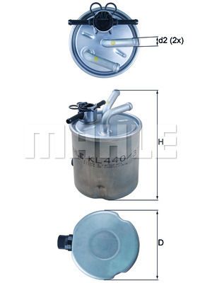 FILTRO DE COMBUSTIBLE - KL440/37