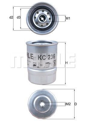 FILTRO DE COMBUSTIBLE - KC236