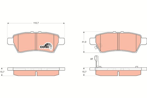 TRW PASTILLAS DE FRENO - GDB3405