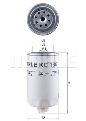 FILTRO DE COMBUSTIBLE - KC186