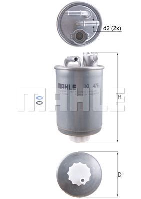 FILTRO DE COMBUSTIBLE - KL476D