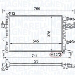 BM829 - RADIADOR DE MOTOR - 350214000000
