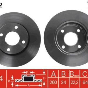 TRW JGO DISCO PRECIO UNIDAD S DE FRENO - DF2622