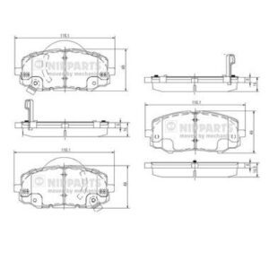 JUEGO DE PASTILLAS DE FRENO - N3600552