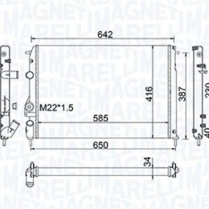 BM1591 - RADIADOR DE MOTOR - 350213000000