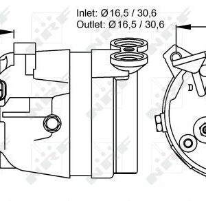 NRF COMPRESOR - 32022