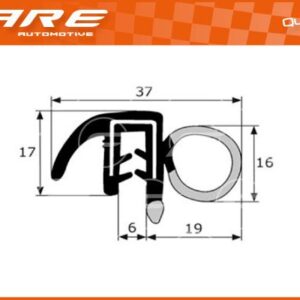 GOMA ESTANQUEIDAD PUERTA P.206/... - PF019